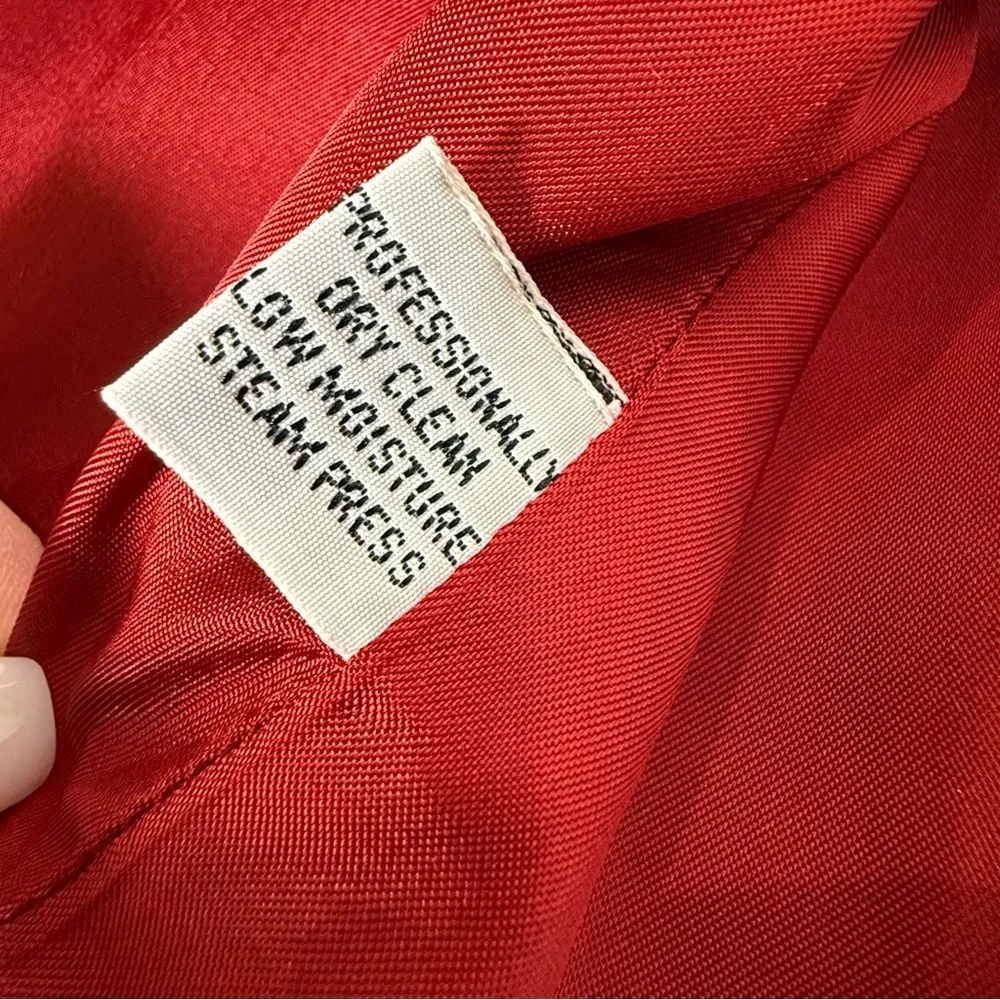 Vintage Christian Dior Separates red 100% Wool oversized Blazer Jacket size 8